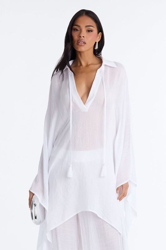 (🔥Final Week Sale: Save 40%)Linen Pant Set - White