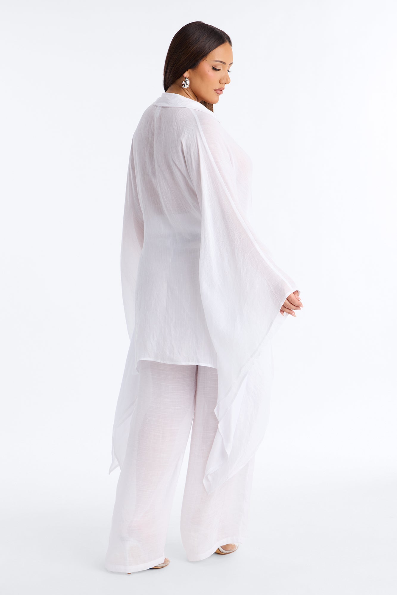 (🔥Final Week Sale: Save 40%)Linen Pant Set - White