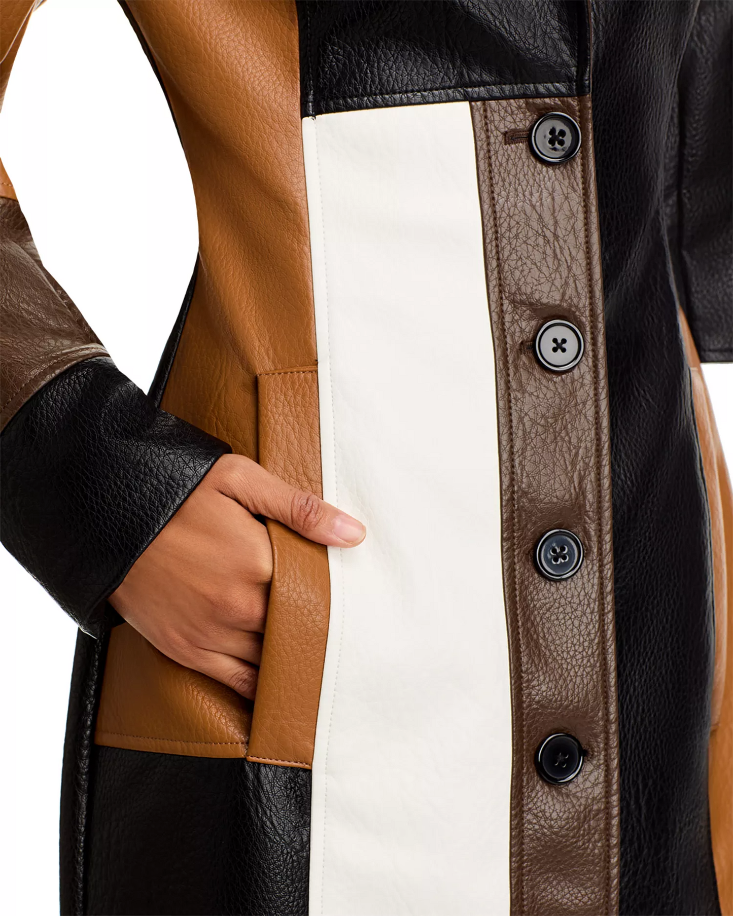 Long Faux Leather Coat