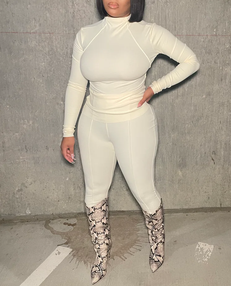 Soft pullover two-piece set