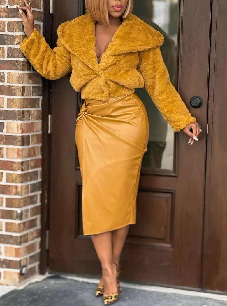 Faux Fur Crop Jacket