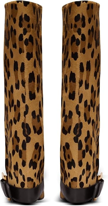 Heeled Knee High Leather Boots