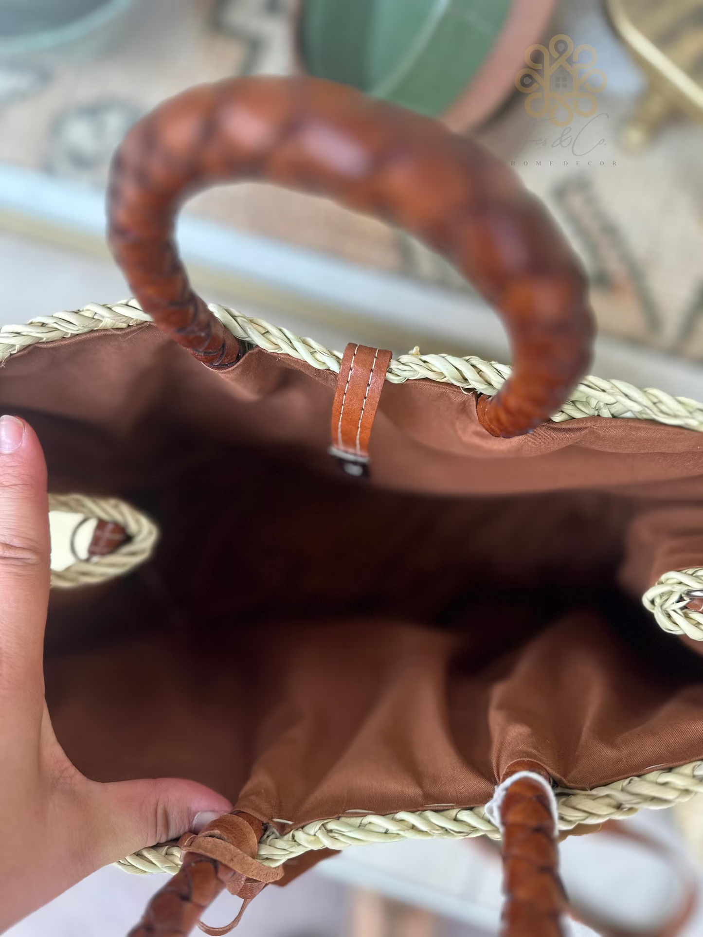 Tassel-adorned woven bags