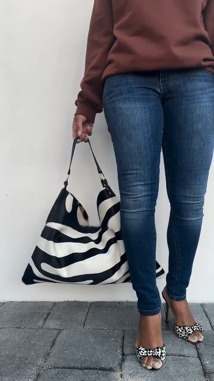 Leopard-print Patchwork Bag