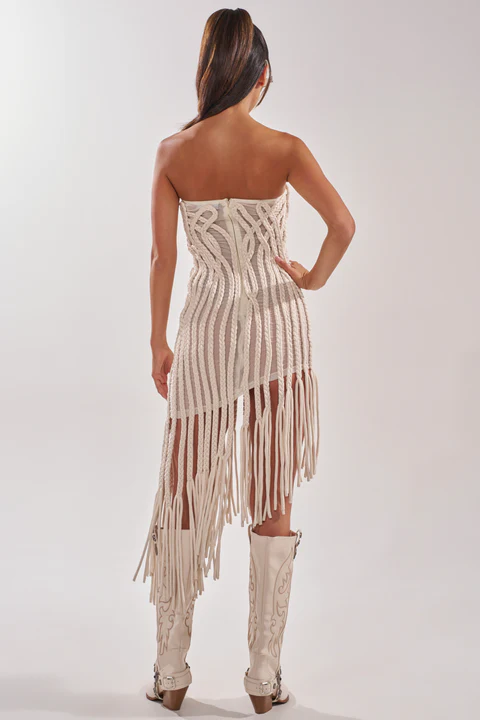 PLACE BRAIDED MIDI DRESS