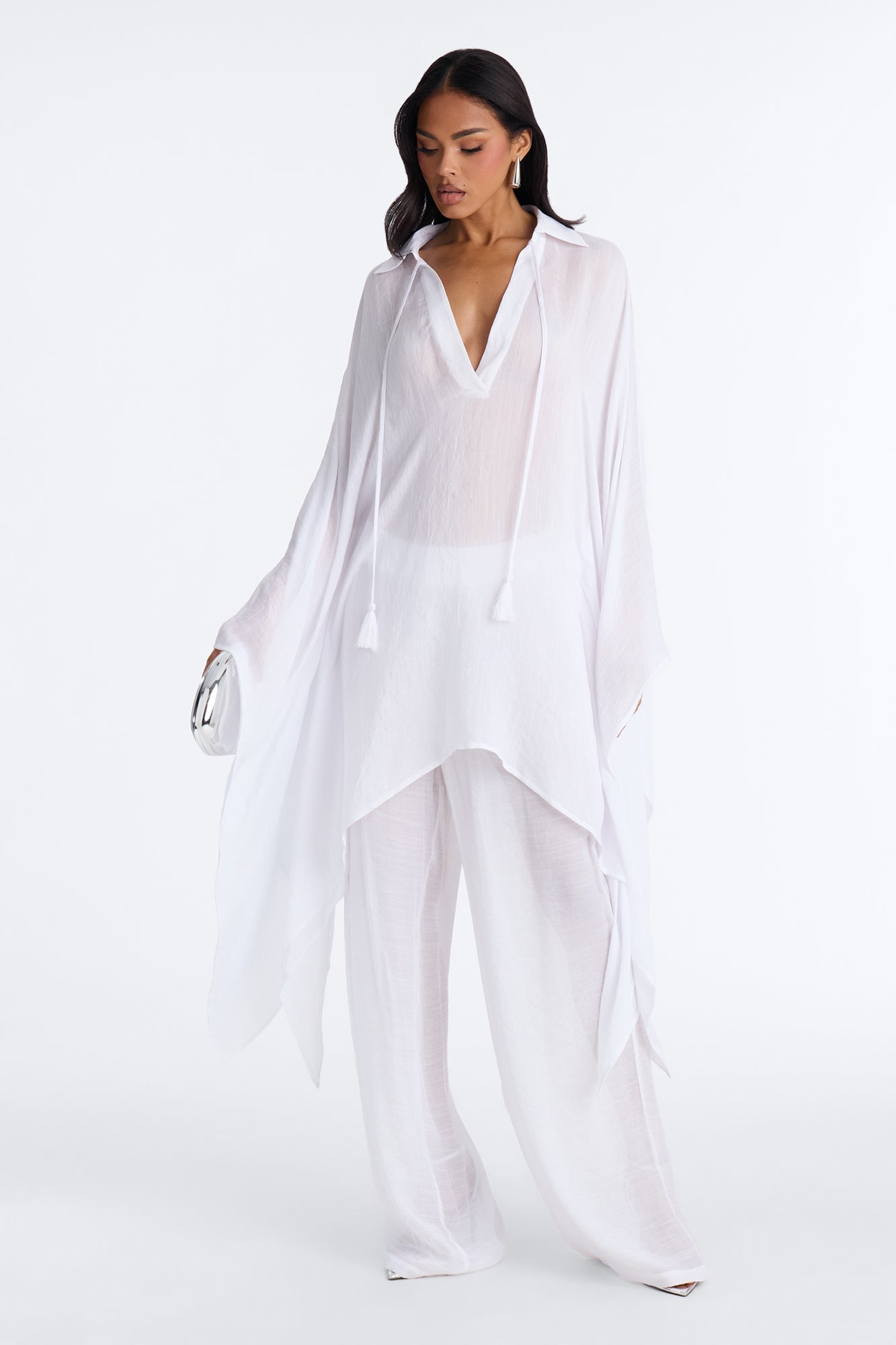 （🔥Final Week Sale: Save 40%）Linen Pant Set - White