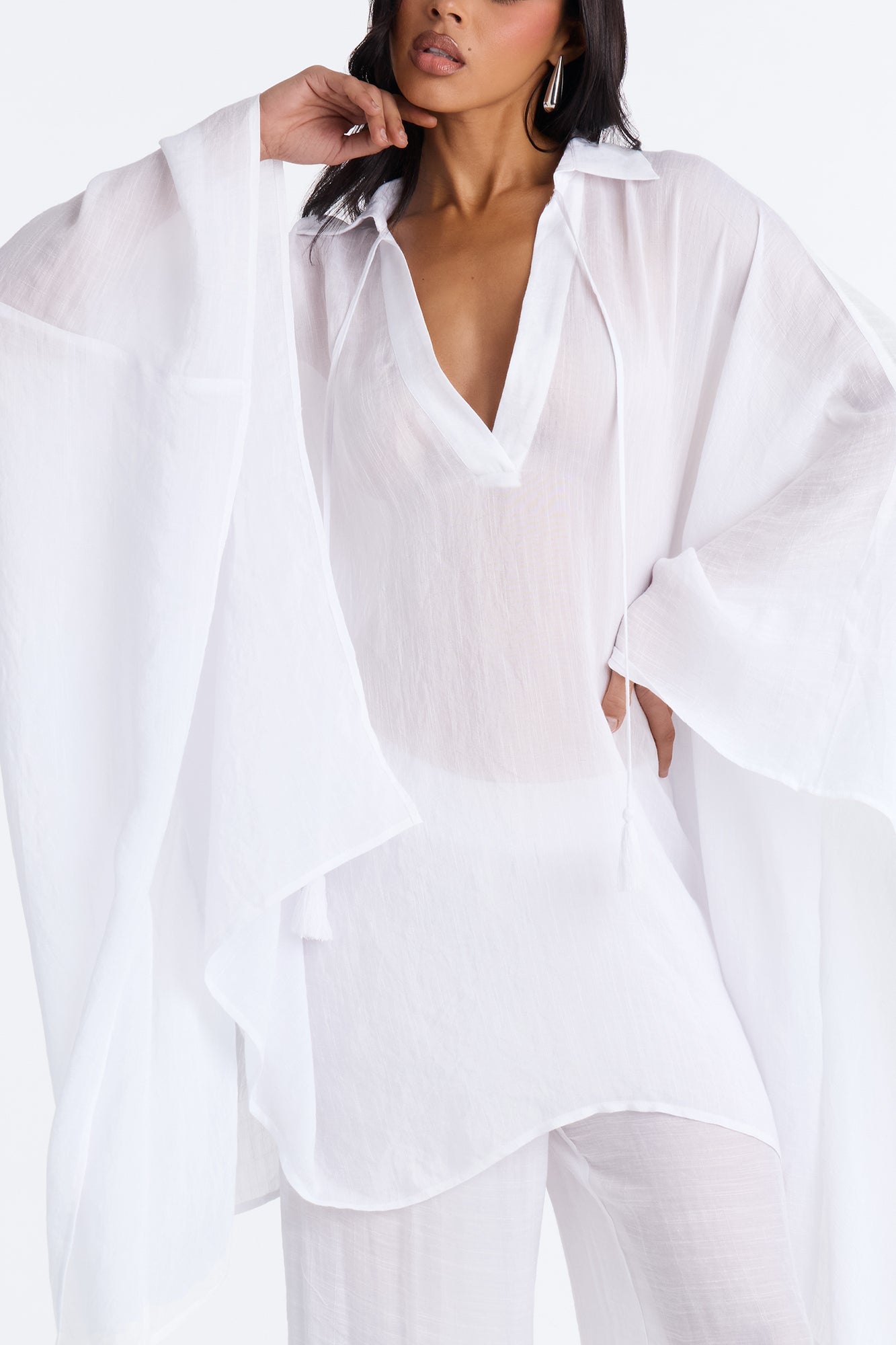 （🔥Final Week Sale: Save 40%）Linen Pant Set - White
