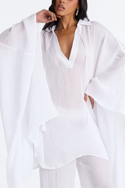 （🔥Final Week Sale: Save 40%）Linen Pant Set - White