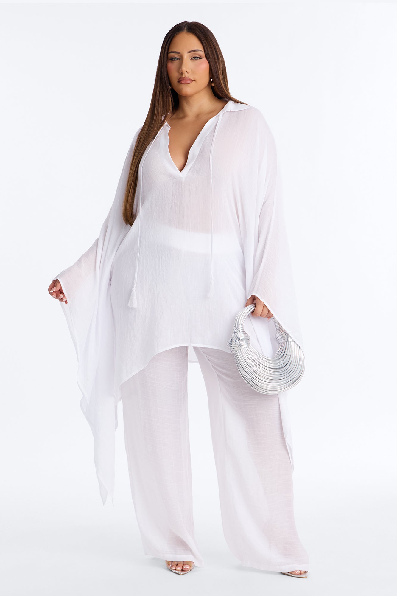 （🔥Final Week Sale: Save 40%）Linen Pant Set - White