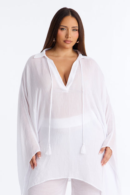 （🔥Final Week Sale: Save 40%）Linen Pant Set - White