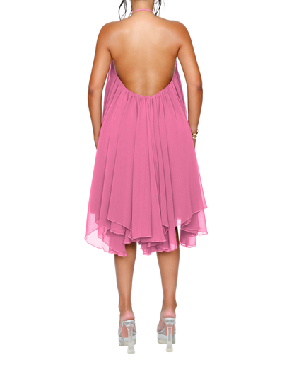 Strapless Pleated Mini Dress
