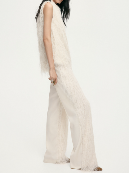 Elegant Tassel Sleeveless Suit