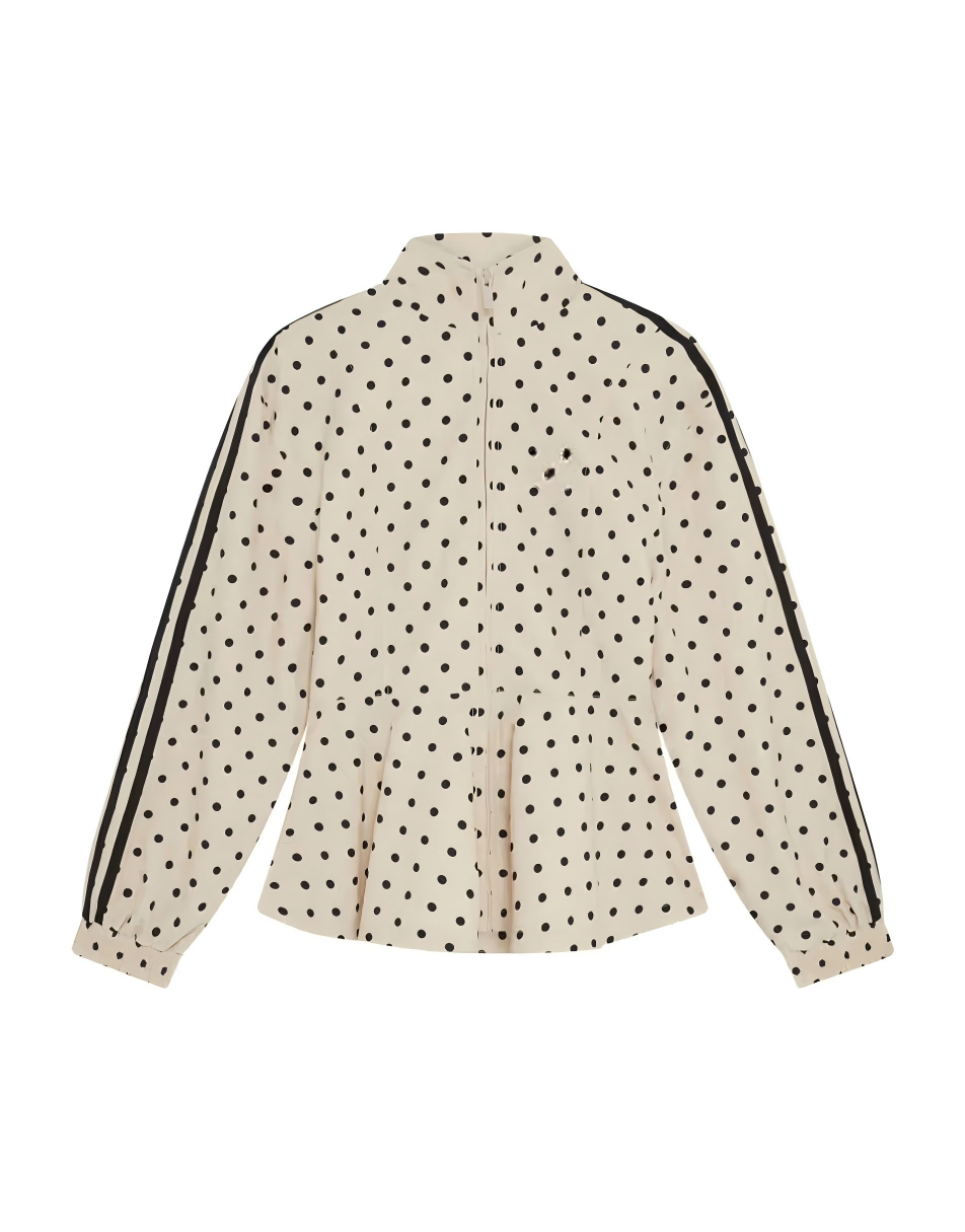 Polka dot pattern sports jacket set