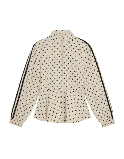 Polka dot pattern sports jacket set