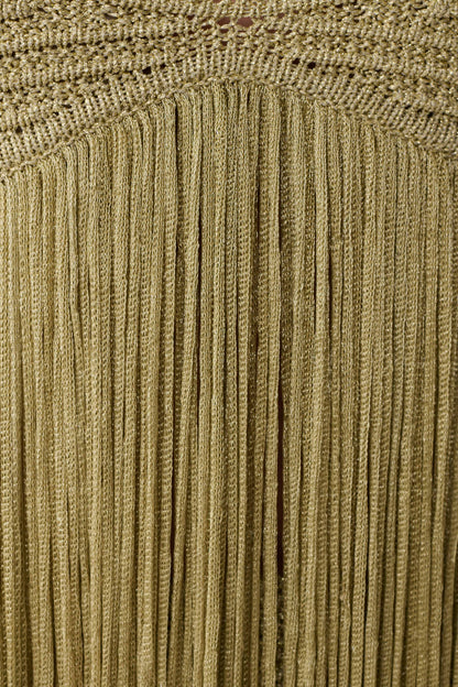 Lurex Crochet Maxi Dress - Gold