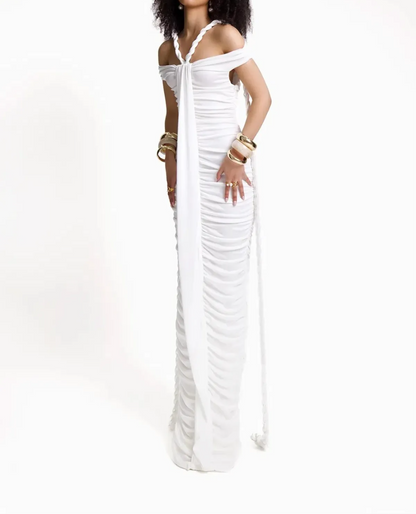 Elegant Pleated Maxi Dress