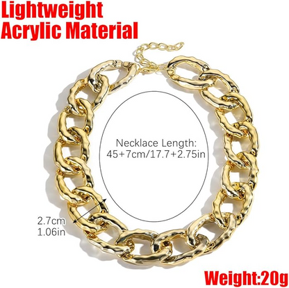 Punk Short Thick Cuban Link Choker Necklaces