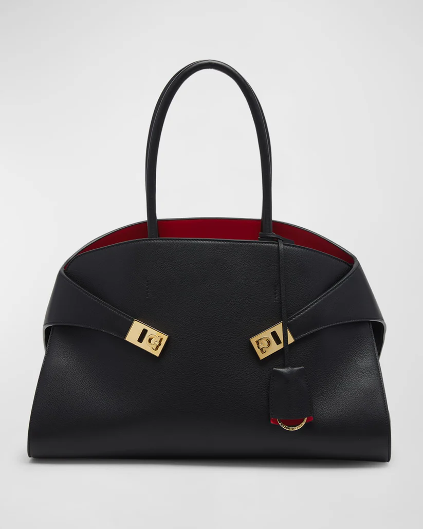 Hug Leather Top-Handle Bag