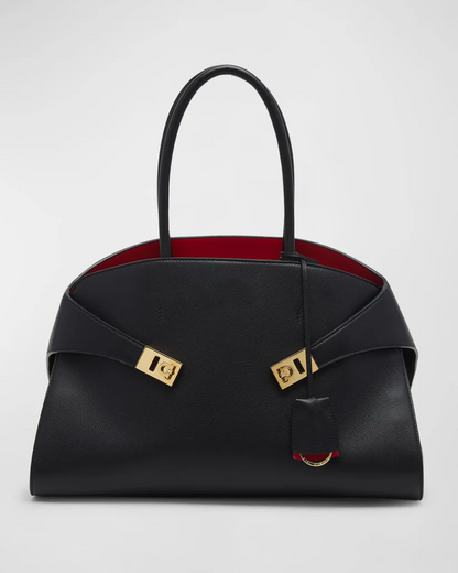 Hug Leather Top-Handle Bag
