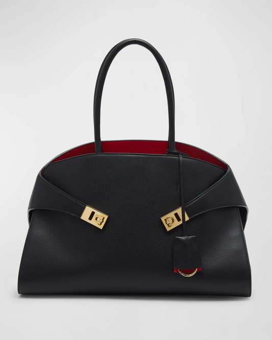 Hug Leather Top-Handle Bag