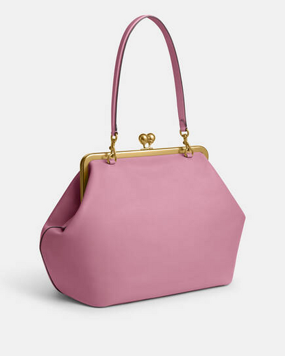 Pink Large Kisslock Frame Bag