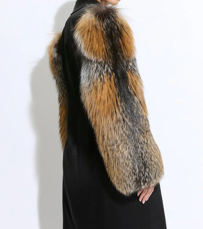 Eco-Friendly Fur Stitching Coat