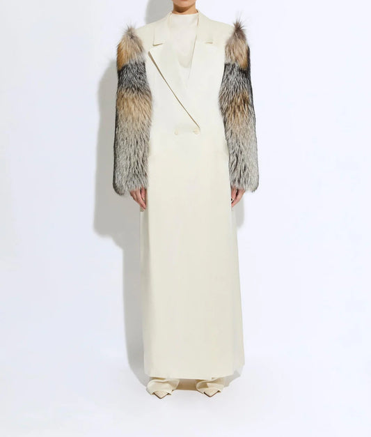 Eco-Friendly Fur Stitching Coat