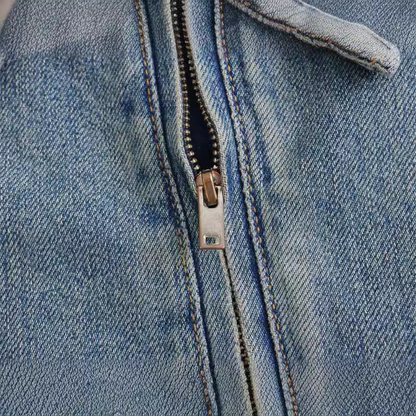 Collared loose denim dress