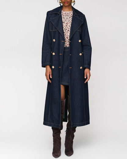 Double-Breasted Belted Trench Coat