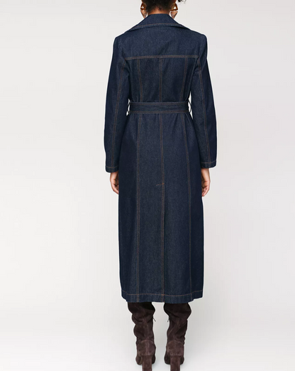 Double-Breasted Belted Trench Coat