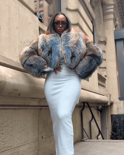 The Blue Frost Crop Jacket