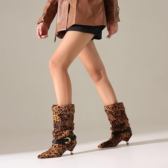 Pointed Toe Suede Cowboy Boots