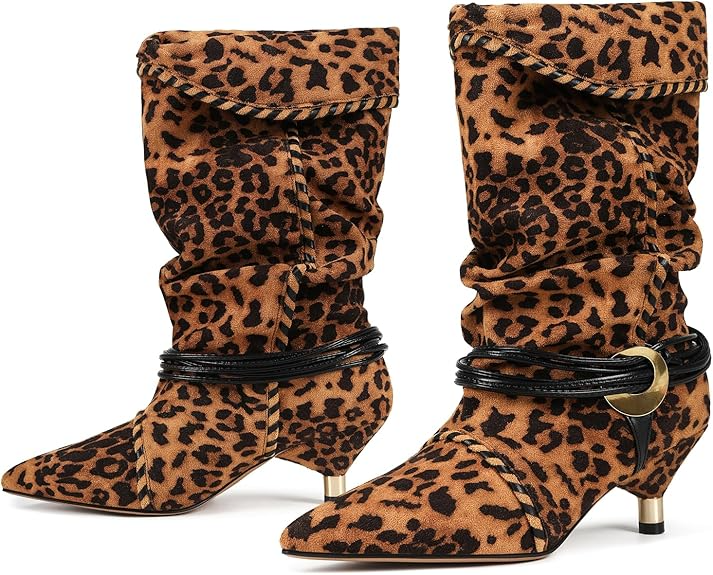 Pointed Toe Suede Cowboy Boots