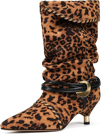 Pointed Toe Suede Cowboy Boots