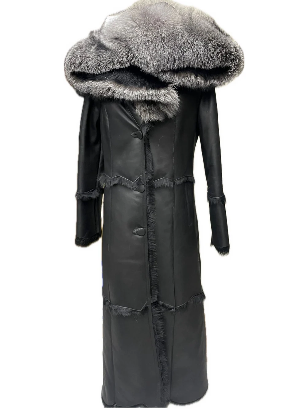 🔥Long-sleeved fur collar long coat