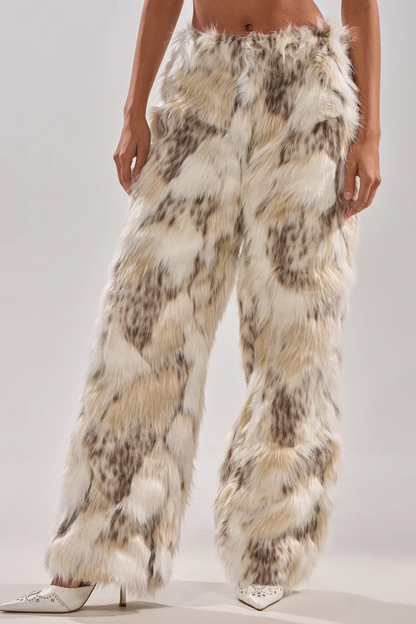 High-Neck Faux Fur Set