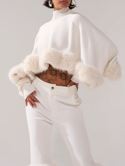 Oversized Fringe Knit Sweater