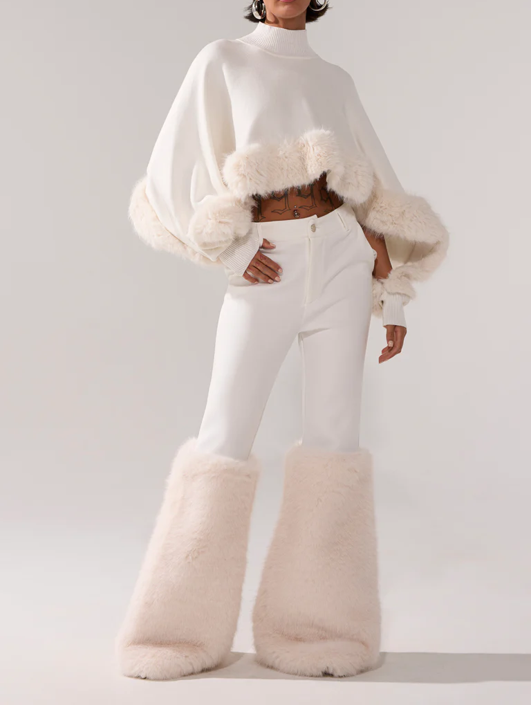 Oversized Fringe Knit Sweater