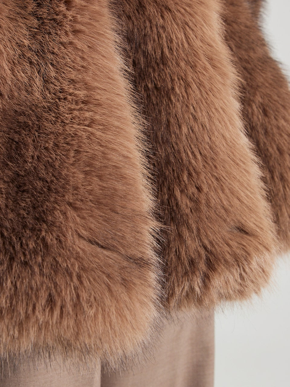 Chocolate brown faux fur jacket