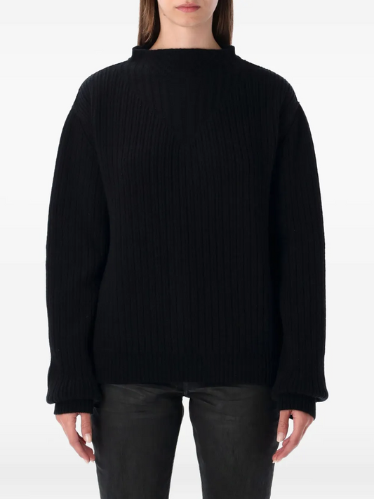 Ribbed Backless Sweater