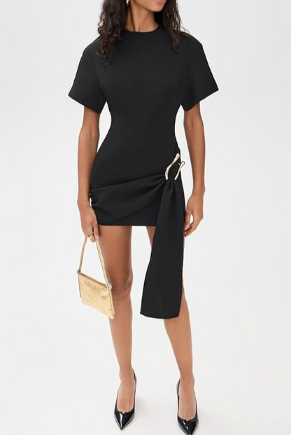Asymmetrical Button-Up Dress