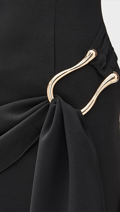 Asymmetrical Button-Up Dress