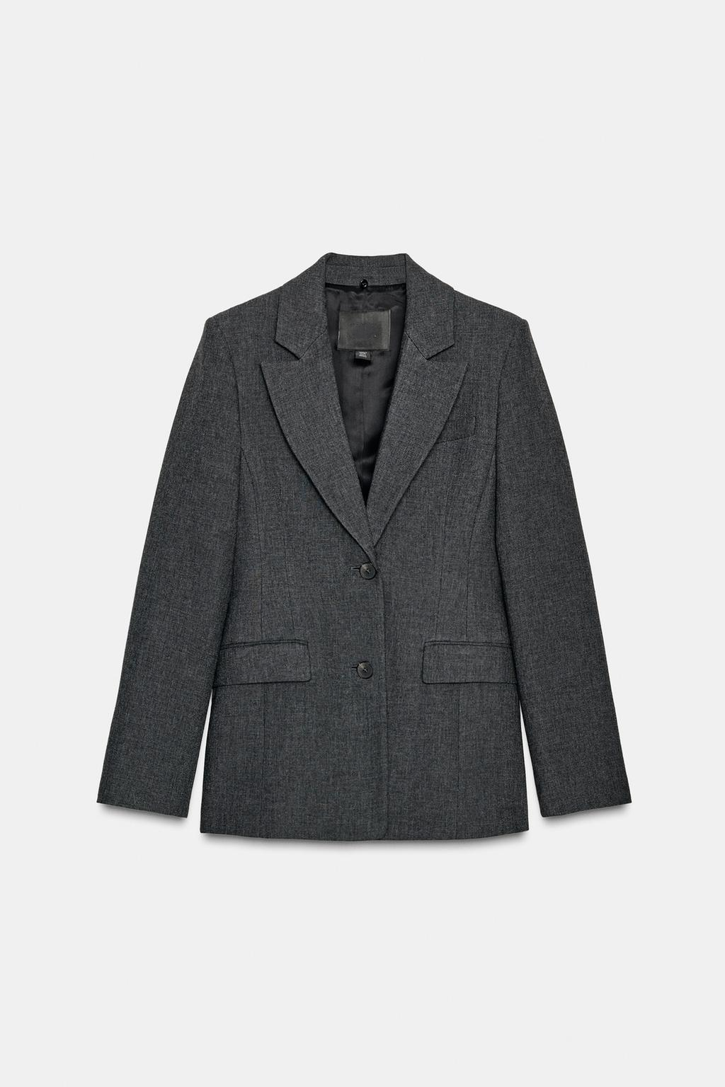 Faux Fur Collar Fitted Blazer