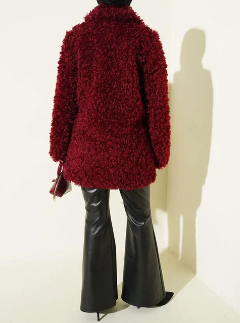Lapel Collar Shearling Coat