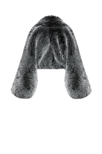 Short faux mink jacket