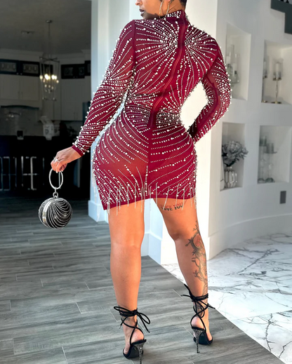 Rhinestone-embellished dress