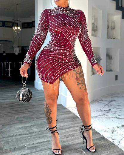 Rhinestone-embellished dress
