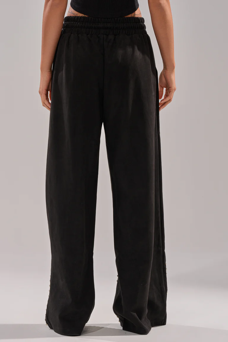 Suede Silver Rivet Set