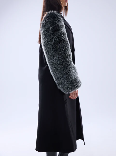 Faux Fur Sleeve Jacket