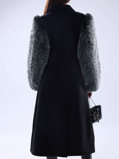 Faux Fur Sleeve Jacket